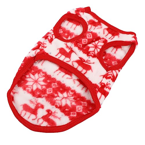 VILLFUL 1stk Haustier Weihnachtskleid Weihnachtshund Cosplay Weihnachtshundekostüm Hundepullover Für Kleine Hunde Welpen-Weihnachtspullover Kleider Korallenvlies Weihnachtskostüme Hündchen von VILLFUL