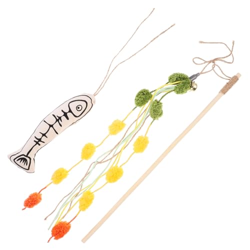 VILLFUL 1pc Katze Teaser Stick Spielzeug Quaste Katze Neugier für Haustier Kätzchen Spielen Gelbe Katze VILLFUL 1pc Katze Teaser Stick Spielzeug Quaste Katze Neugier für Haustier Kätzchen Spielen Gelbe Katze von VILLFUL