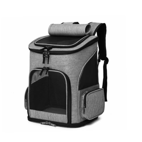 VILLFUL Rucksack für Hunde und Katzen tragbar zur Aufbewahrung von Haustieren faltbar Reisetasche für Haustiere belüftet bequem Grau von VILLFUL