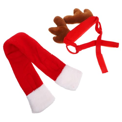 VILLFUL 2 Sätze Weihnachtskostüm für Haustiere mit Verstellbarem Rentier-geweih-haarreif und Halstuch Leichtes Festliches Outfit für Katzen und Hunde für Weihnachtsfeiern und Feiertage VILLFUL 2 Sätze Weihnachtskostüm für Haustiere mit Verstellbarem Rentier-geweih-haarreif und Halstuch Leichtes Festliches Outfit für Katzen und Hunde für Weihnachtsfeiern und Feiertage von VILLFUL