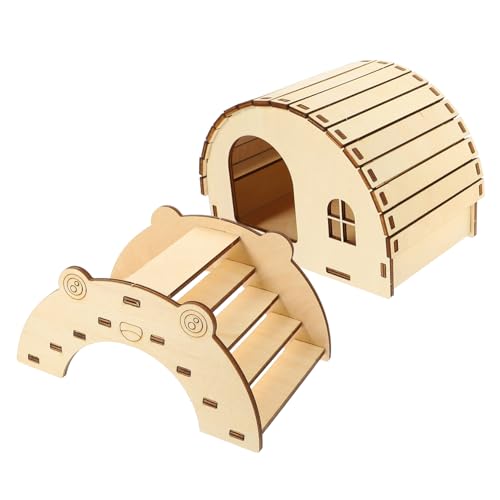 VILLFUL 2 Stück DIY Hamster Holzversteck Brücke Kleintier für Hamster und Meerschweinchen zu Montieren Ausruhen und Langlebig und Sicher VILLFUL 2 Stück DIY Hamster Holzversteck Brücke Kleintier für Hamster und Meerschweinchen zu Montieren Ausruhen und Langlebig und Sicher von VILLFUL