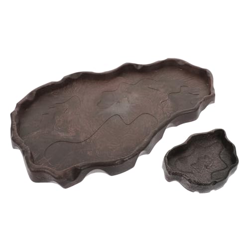VILLFUL 2 Stück Wasserschale Aus Naturharz Für Schildkröten Reptilien Eidechsen Futterbecken Schlangenschüssel Stabiler Fütterungsbehälter Für Den Schreibtisch VILLFUL 2 Stück Wasserschale Aus Naturharz Für Schildkröten Reptilien Eidechsen Futterbecken Schlangenschüssel Stabiler Fütterungsbehälter Für Den Schreibtisch von VILLFUL