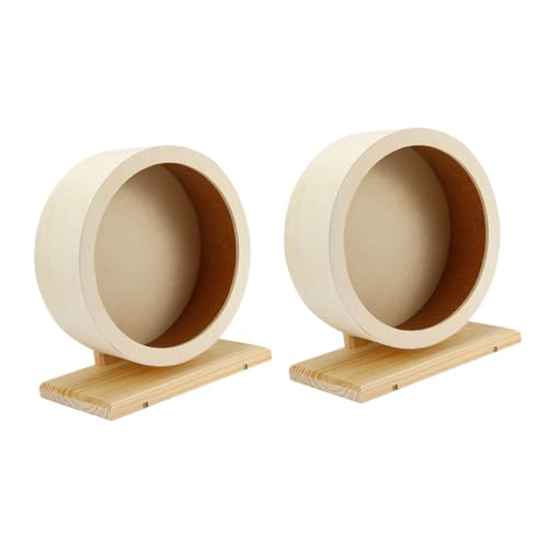 VILLFUL 2 Stück Hamster Laufrad Hamster Rad Stummschaltrad Chinchilla-Rad Mausrad Beige Hölzern VILLFUL 2 Stück Hamster Laufrad Hamster Rad Stummschaltrad Chinchilla-Rad Mausrad Beige Hölzern von VILLFUL