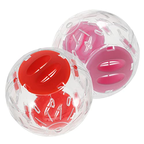 VILLFUL 2 Stück Transparente Hamster Übungsball Kleintier Spielzeug für Zwerghamster Belüftungslöcher Leicht Tragbar Sicheres Hamster Laufball für Haustiere zur Stressreduktion VILLFUL 2 Stück Transparente Hamster Übungsball Kleintier Spielzeug für Zwerghamster Belüftungslöcher Leicht Tragbar Sicheres Hamster Laufball für Haustiere zur Stressreduktion von VILLFUL