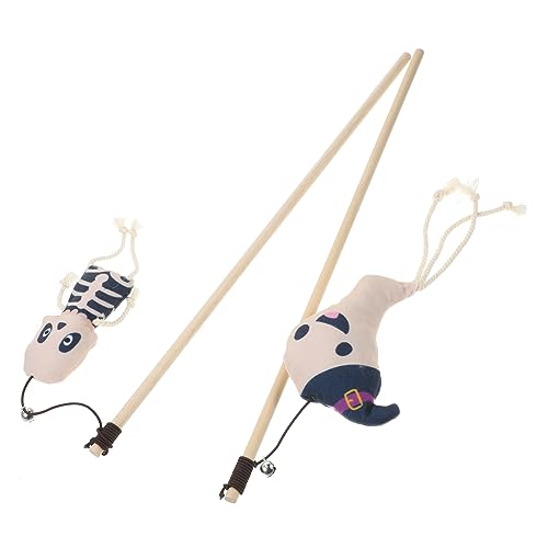 VILLFUL 2 stücke Katze Zauberstab Spielzeug Lustige Necken Behänge Plüsch Katze Teaser Spielzeug für Halloween VILLFUL 2 stücke Katze Zauberstab Spielzeug Lustige Necken Behänge Plüsch Katze Teaser Spielzeug für Halloween von VILLFUL
