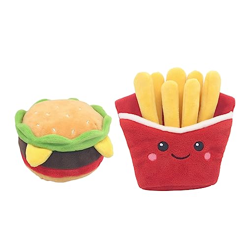 VILLFUL 2stücke Plüsch Haustier Spielzeug Mit Geräuschfunktion Hamburger Chips Design Für Kleine Welpen Fördert Das Kauen Und Spielen Aus Hochwertigem Plüsch Und Sicher Und Langlebig VILLFUL 2stücke Plüsch Haustier Spielzeug Mit Geräuschfunktion Hamburger Chips Design Für Kleine Welpen Fördert Das Kauen Und Spielen Aus Hochwertigem Plüsch Und Sicher Und Langlebig von VILLFUL