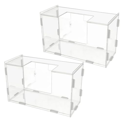 VILLFUL 2 Stück Kaninchengrasständer, Hamsterbehälter Futterspender Für Kaninchen, Hasenfutterspender, Kaninchenfutterspender Für Käfig, Acryl Hasenrille, Kaninchenhalter, von VILLFUL