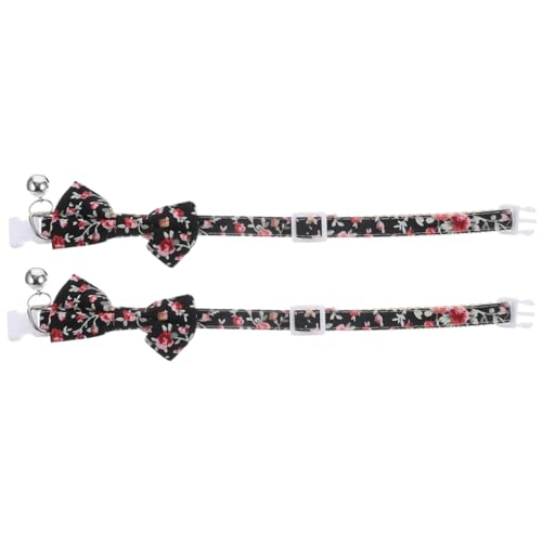 VILLFUL Katzenhalsband Mit Fliege Und Glöckchen Verstellbar Für Haustier Dekoriert Sicher Und Bequem von VILLFUL