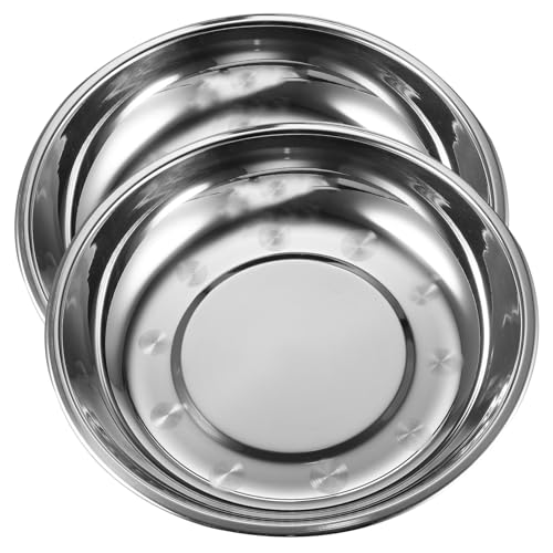 VILLFUL 2X Futternapf Aus Edelstahl Multifunktions-katzennäpfe Hundenäpfe Katzenzubehör Wassernapf Hundefutterbehälter Unzerbrechlich Leicht Zu Reinigen von VILLFUL