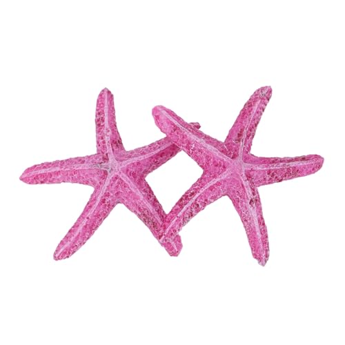 VILLFUL 2 Stück Künstliche Seestern Deko aus Resin Langlebige Aquarium Dekoration für Süßwasser Leicht Pflegeleicht Naturnahe Ornamente für Fischbecken und Heimdekor von VILLFUL