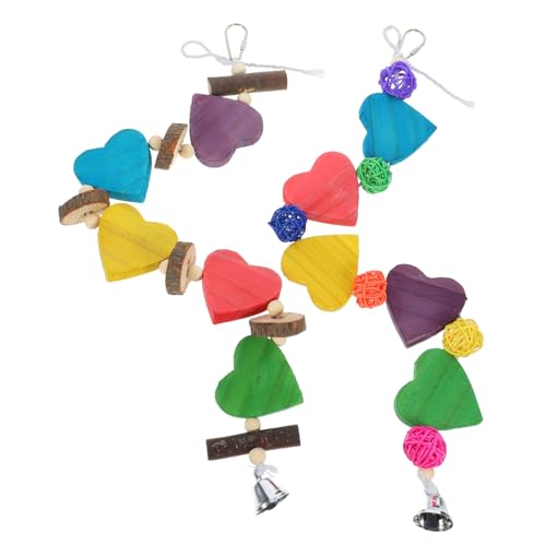 VILLFUL Vogelkäfig-zubehör 2er-Pack Vogel-kauspielzeug Spielzeug Für Vögel Zahnungs-Design Für Papageien-Spiel von VILLFUL