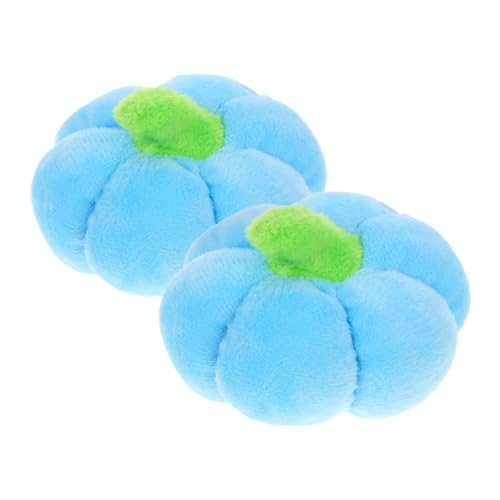 VILLFUL 2 Stück Plüsch Quietschespielzeug für Hunde Interaktives Kauspielzeug für Kleine und Mittelgroße Hunde Sicher und Kürbis Design für Training und Spielspaß von VILLFUL