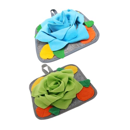 VILLFUL 2stücke Pack Kaninchen Futter-suchspielzeug Waschbare Matte Für Haustiere Schnüffelmatte Für Kleintiere Hamster Vogel Nasenarbeitsmatte von VILLFUL