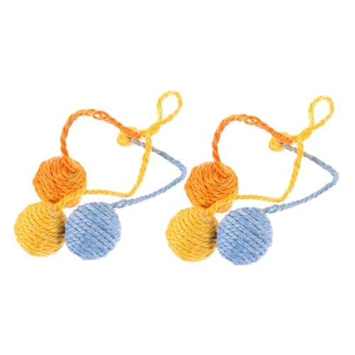 VILLFUL 2 Stück Sisal Katzenspielzeug Bälle Interaktive Hängende Spielzeuge für Katzen Kratzball für Innenräume Fördert Aktivität und Bindung Platzsparendes Design VILLFUL 2 Stück Sisal Katzenspielzeug Bälle Interaktive Hängende Spielzeuge für Katzen Kratzball für Innenräume Fördert Aktivität und Bindung Platzsparendes Design von VILLFUL