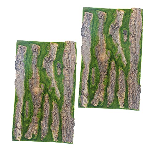 VILLFUL 2 Stück Teiliges Aquarium Hintergrundbrett Imitation Baumrinde Natürlicher Look Dekoratives Landschaftsbrett für Fischbecken Langlebig Detailreich Frischer Stil Vielseitig von VILLFUL