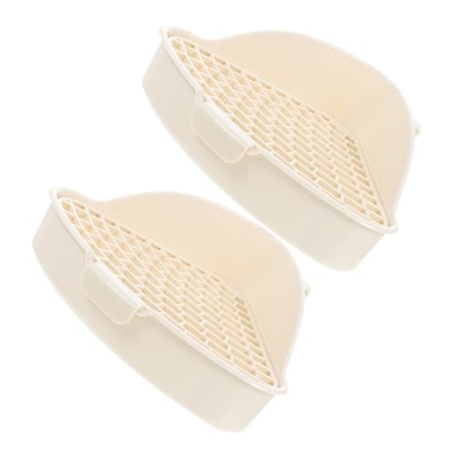 VILLFUL 2 Stück Teiliges Kleintier Ecktoiletten aus Robustem Kunststoff Dreieckige Hasentoilette für Kaninchen Meerschweinchen Hamster Platzsparend Sicher und Hygienisch für Käfig und VILLFUL 2 Stück Teiliges Kleintier Ecktoiletten aus Robustem Kunststoff Dreieckige Hasentoilette für Kaninchen Meerschweinchen Hamster Platzsparend Sicher und Hygienisch für Käfig und von VILLFUL