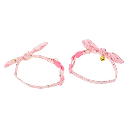 VILLFUL 2stücke Halsband Für Kleine Hunde Und Kätzchen Verstellbar Mit Glocke Und Fliege Für Mädchen Zum Geburtstag Und Schulabschluss Leicht Zu Reinigen Langlebig von VILLFUL