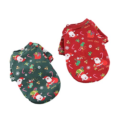 VILLFUL 2 Stück Weihnachtliches Teiliges Haustierkostüm für Kleine Hunde und Katzen Bedruckter Warmer Pullover Komfortabel und Langlebig für Party und Winterliche VILLFUL 2 Stück Weihnachtliches Teiliges Haustierkostüm für Kleine Hunde und Katzen Bedruckter Warmer Pullover Komfortabel und Langlebig für Party und Winterliche von VILLFUL