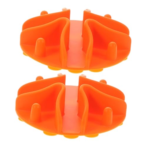 VILLFUL 2 Stücke Haustier -leckplatte Haustier -essensmatte Katzen-Slow-Feeder-Einsatz Hunde -Lick -Teller Slow Feeder Hundenäpfe Einsetzen Futternapf Für Katzen Kieselgel Orange von VILLFUL