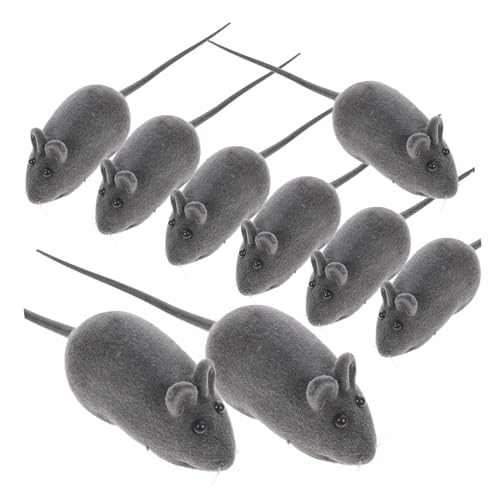 20PCS Katze Quietsch Mäuse Spielzeug Vinyl Beflockung Material Langlebig Spaß Dekorative für Kätzchen 20PCS Katze Quietsch Mäuse Spielzeug Vinyl Beflockung Material Langlebig Spaß Dekorative für Kätzchen von VILLFUL