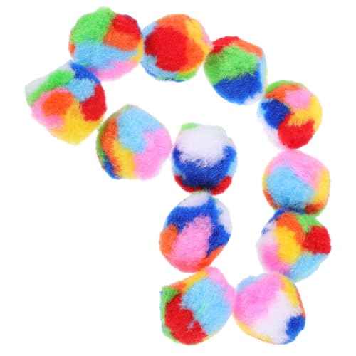 VILLFUL 20 Stück Teiliges Bunte Katzenspielzeug Bälle aus Weichem Plüsch Interaktive Katzenbälle zur Beschäftigung und Krallenpflege Fördert Neugier und Bindet Katzen Spielerisch von VILLFUL