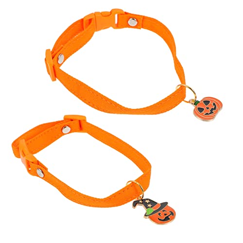 VILLFUL Katzen-/Hundehalsband- 2 Stück einzigartiger Kürbis-Choker für Heimtierbedarf Halloween- VILLFUL Katzen-/Hundehalsband- 2 Stück einzigartiger Kürbis-Choker für Heimtierbedarf Halloween- von VILLFUL