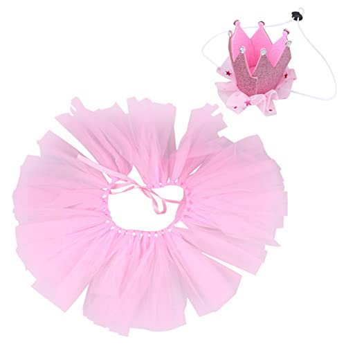 VILLFUL 2-teiliger Haustier Rock Festlicher Netz-Tutu-Rock Hundekleid Hundekronenhut Party-Kleidung Outdoor-aktivitäten VILLFUL 2-teiliger Haustier Rock Festlicher Netz-Tutu-Rock Hundekleid Hundekronenhut Party-Kleidung Outdoor-aktivitäten von VILLFUL