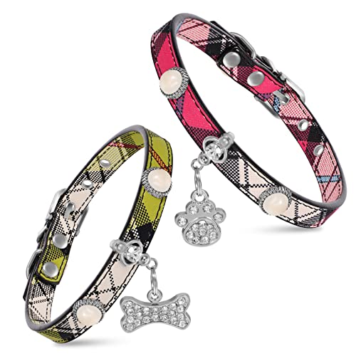 VILLFUL Verstellbares Hundehalsband Aus Leder Wiederverwendbar Und Bequem Für Kleine Hunde Für Alltag Und Partys VILLFUL Verstellbares Hundehalsband Aus Leder Wiederverwendbar Und Bequem Für Kleine Hunde Für Alltag Und Partys von VILLFUL