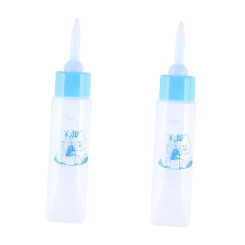 VILLFUL 2Stücke Haustier Milchflasche für Hamster und Welpen Weiche Fütterungsflasche mit Klarer Tragbar und Langlebig für Tierpflege zu Hause von VILLFUL