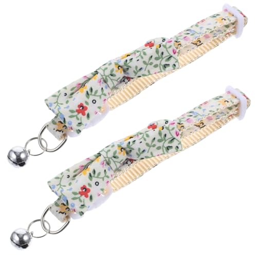 VILLFUL 2 Stück Katzenhalsband Verstellbar Mit Fliege Und Glöckchen Haustierzubehör Atmungsaktiv Waschbar Für Kätzchen VILLFUL 2 Stück Katzenhalsband Verstellbar Mit Fliege Und Glöckchen Haustierzubehör Atmungsaktiv Waschbar Für Kätzchen von VILLFUL