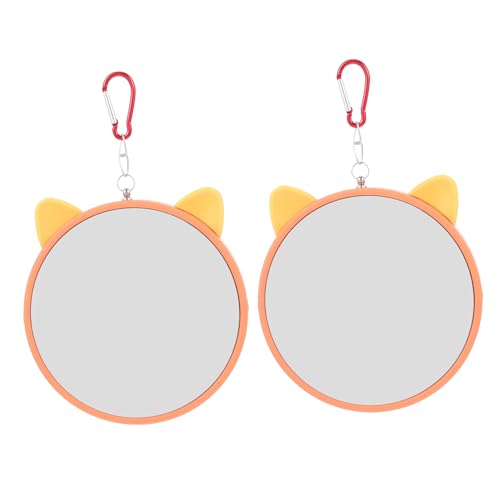 VILLFUL 2stücke Vogel Spiegel Für Käfige Parrot Mirror Spielzeuge Mit Lustigem Design Installieren Für Wellensittiche Und Andere Haustiervögel von VILLFUL
