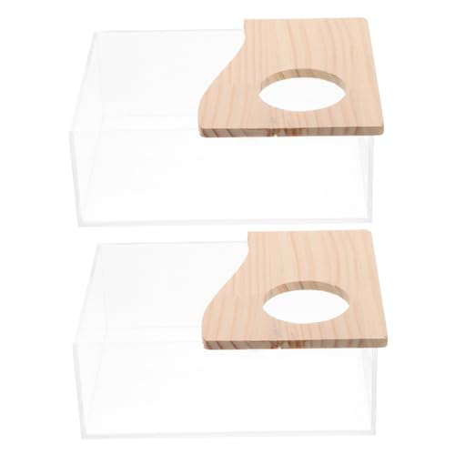 VILLFUL Zarte Acryl Hamster Bad Sand Bad Box Haustier Badewanne für Meerschweinchen 2PCS VILLFUL Zarte Acryl Hamster Bad Sand Bad Box Haustier Badewanne für Meerschweinchen 2PCS von VILLFUL