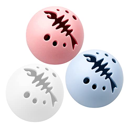 VILLFUL Katzenspielzeug für Haustiere Kätzchen 3er-Pack Glöckchen-Ballspielzeug mit Fisch-Design pädagogisches Katzenspielzeug mit Katzenminze leuchtende Bälle gegen Langeweile VILLFUL Katzenspielzeug für Haustiere Kätzchen 3er-Pack Glöckchen-Ballspielzeug mit Fisch-Design pädagogisches Katzenspielzeug mit Katzenminze leuchtende Bälle gegen Langeweile von VILLFUL