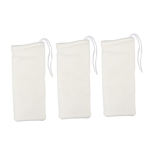 VILLFUL 3 Stück Aquarium Filterbeutel Wiederverwendbar Wasserdichter Filtrationsbeutel für Fischbecken Effektive Sauerstofferhöhung und Biologische Filterung für Stabile Wasserqualität von VILLFUL