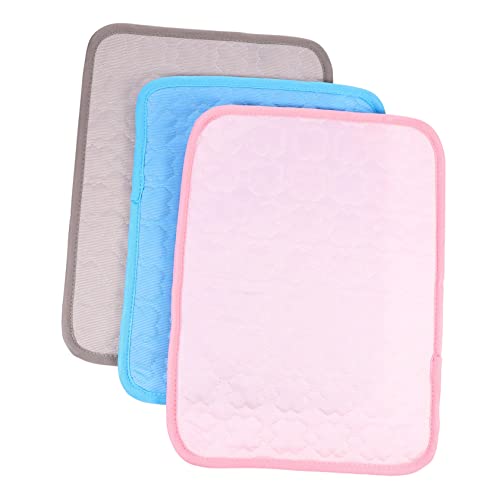 VILLFUL 3 Stück Hamster-Kühlmatte Igel-Bettwäsche Waschbare PIPI-Pads Töpfchen-Trainings-Pads Isomatten Für Den Boden Sommer-Kaninchen-Einlage Hamsterkäfig-Einlage Hamster-Matte von VILLFUL