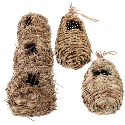VILLFUL 3 Stück Stroh Vogelnest, Stroh Vogelhaus, Gewebtes Vogelnest, Rustikales Vogelnest, Gewebtes Papageiennest, Vögel, Hängendes, Gewebtes Vogelhaus, Hängender Vogelkäfig, Vögel, VILLFUL 3 Stück Stroh Vogelnest, Stroh Vogelhaus, Gewebtes Vogelnest, Rustikales Vogelnest, Gewebtes Papageiennest, Vögel, Hängendes, Gewebtes Vogelhaus, Hängender Vogelkäfig, Vögel, von VILLFUL