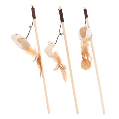 VILLFUL 3 Stück Teiliges Katzenspielzeug mit Glocken Elastische Katzenangel mit Vogel und Ball Interaktives Indoor zur Beschäftigung und Bewegung von Katzen und Kätzchen VILLFUL 3 Stück Teiliges Katzenspielzeug mit Glocken Elastische Katzenangel mit Vogel und Ball Interaktives Indoor zur Beschäftigung und Bewegung von Katzen und Kätzchen von VILLFUL