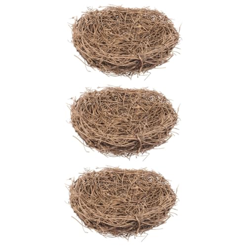 VILLFUL 3 Stücke Künstliche Rattan Vogel Nest Rattan Nest Ornament Für Decor Vögel Liefert Dekorative Prop VILLFUL 3 Stücke Künstliche Rattan Vogel Nest Rattan Nest Ornament Für Decor Vögel Liefert Dekorative Prop von VILLFUL