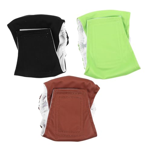 VILLFUL 3 Stück Waschbare Rüdenwindeln Verstellbare Bauchbänder für Männliche Saugfähig Wiederverwendbar und Bequem für Indoor und Outdoor Nutzung von VILLFUL