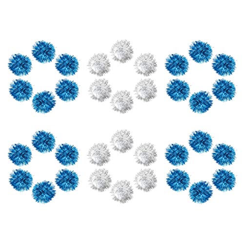 VILLFUL 30 Stück Interaktive Katzenspielzeuge Glitterfarbene Elastische Bälle für Katzen und Kleine Tiere Fördert die Interaktion und Schützt Möbel Zufällige Farbe Zufällige Farbe von VILLFUL