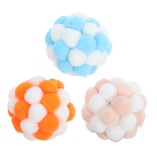 VILLFUL 3St Katzenglockenball Katzenspielzeugbälle mit Glocke bunter katzenball spielzeuge Heimtierbedarf interaktives Kätzchenspielzeug beissen Spielzeugball Hüpfender Ball Pet-Ball VILLFUL 3St Katzenglockenball Katzenspielzeugbälle mit Glocke bunter katzenball spielzeuge Heimtierbedarf interaktives Kätzchenspielzeug beissen Spielzeugball Hüpfender Ball Pet-Ball von VILLFUL