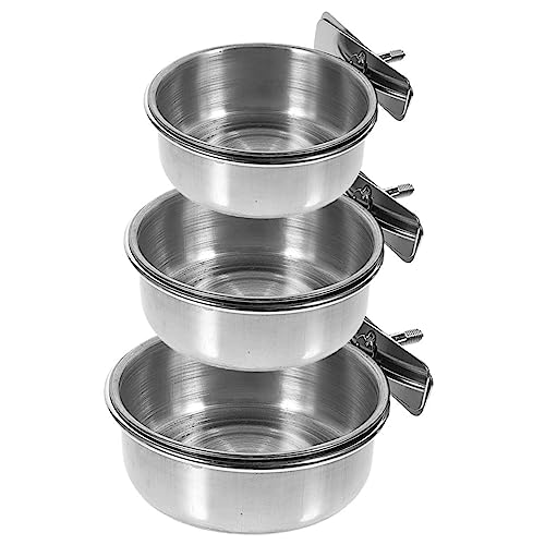VILLFUL Futter- und Wassernapf-Set für Papageien 3er-Pack Edelstahlnäpfe für Vögel langlebig leicht zu reinigen für Papageien Tauben VILLFUL Futter- und Wassernapf-Set für Papageien 3er-Pack Edelstahlnäpfe für Vögel langlebig leicht zu reinigen für Papageien Tauben von VILLFUL
