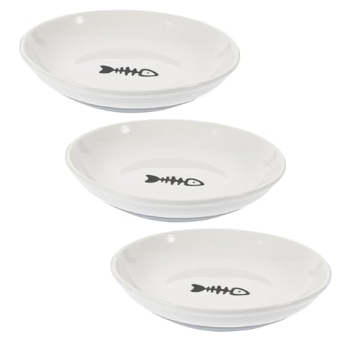 VILLFUL Flaches Katzennapf-Set aus Keramik 3-teilig Katzenfutternäpfe Rutschfester Silikonboden für Kätzchen und Erwachsene Katzen VILLFUL Flaches Katzennapf-Set aus Keramik 3-teilig Katzenfutternäpfe Rutschfester Silikonboden für Kätzchen und Erwachsene Katzen von VILLFUL