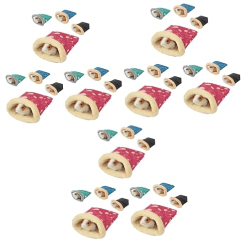 VILLFUL 3st Schlafsack Für Haustiere Meerschweinchen Kuscheln Käfigeinlage Aus Vlies Für Meerschweinchen Hamster Guinea-hängematte Für Käfig Igel Kuschelsack Nest Frettchen Warmes Bett von VILLFUL