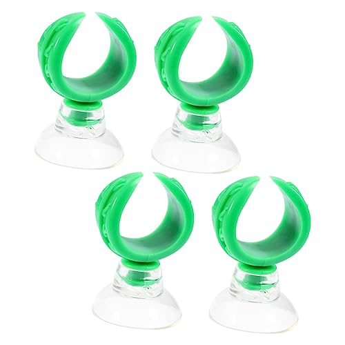 VILLFUL 4stücke Aquarium Saugnapf Clips Verstellbare Futterhalterungen Für Aquarien Zur Organisation Von Luftschläuchen Und Futter Für Fische Und Pflanzen Transparent von VILLFUL