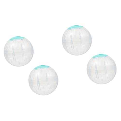 VILLFUL 4 Stück Hamster Laufball Laufspielzeug Für Hamsterübungen Laufende Hamsterräder Käfig Hamster Spielzeug Mini-Hamster Spielzeug Für Haustiere Hamster Läuft Bälle Spielzeuge Plastik von VILLFUL