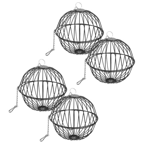 VILLFUL Hamsterkäfig Mit 4 Futterspendern Zum Aufhängen Für Kaninchen Bälle Aus Edelstahl Spielzeug Für Haustiere Platzsparend Für Käfige Und Balkon von VILLFUL