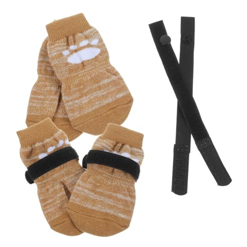 VILLFUL 4 Stück Haustier socken Kleine Hunde rutschfeste und Warme Pfotenschützer aus Komfortabel und Strapazierfähig für Drinnen und Draußen Schützt und Hält Pfoten Warm von VILLFUL