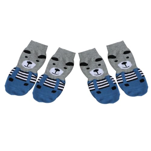 VILLFUL 4 Stück Haustiersocken Sockenschuhe Cartoon-hundesocken Baumwollsocken Für Haustiere Haustier Socken Atmungsaktiv von VILLFUL