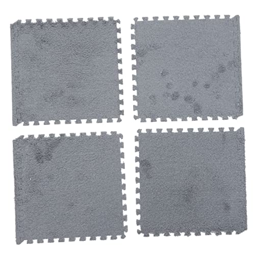 VILLFUL Meerschweinchen-Schlafmatte 4 Stück Kaninchen warme Schlafmatte Meerschweinchen-Isomatte Haustier-Unterlage 30 x 30 cm grau langes Fleece VILLFUL Meerschweinchen-Schlafmatte 4 Stück Kaninchen warme Schlafmatte Meerschweinchen-Isomatte Haustier-Unterlage 30 x 30 cm grau langes Fleece von VILLFUL